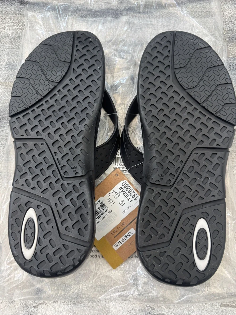 Oakley Men's Flip Flop, Blackout, Size 10 - NWT